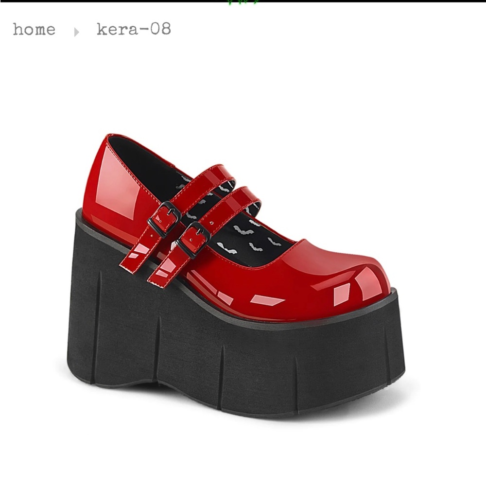 Kara-Red Patent Lolita double strap